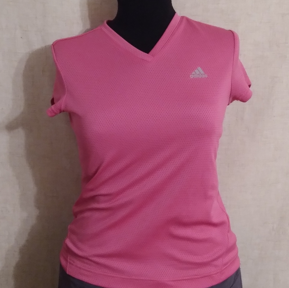 Pink Adidas Athletic Wear Shirt